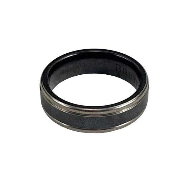 Scott Kay Titanium Men’s Ring Black Inlay Comfort Fit Wedding Band Size [Add Siz - Picture 1 of 9